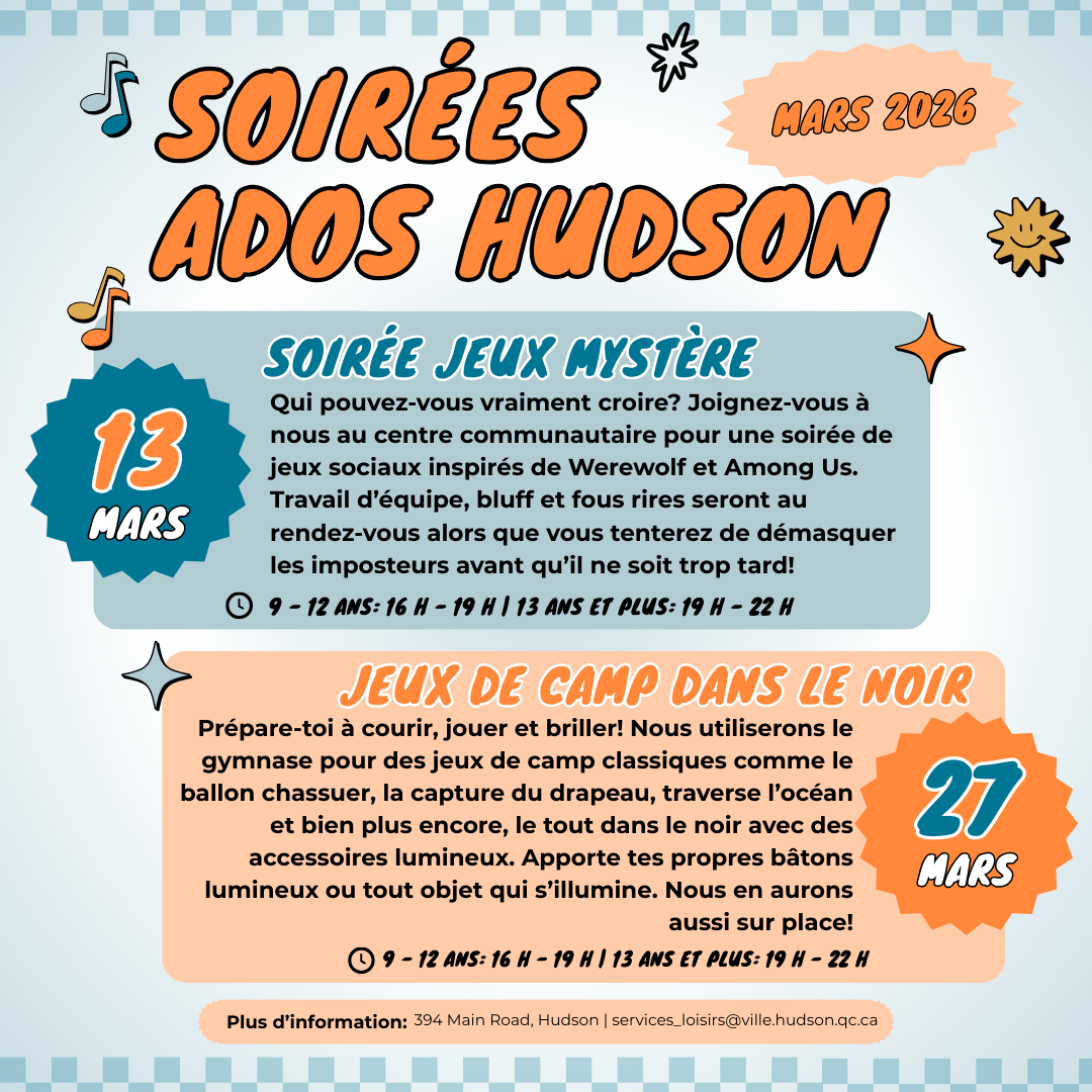 Soirées Ados Hudson